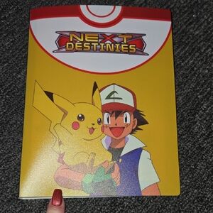 Pokemon Next Destinies Binder With 55 Gold Pokemon Cards Included
